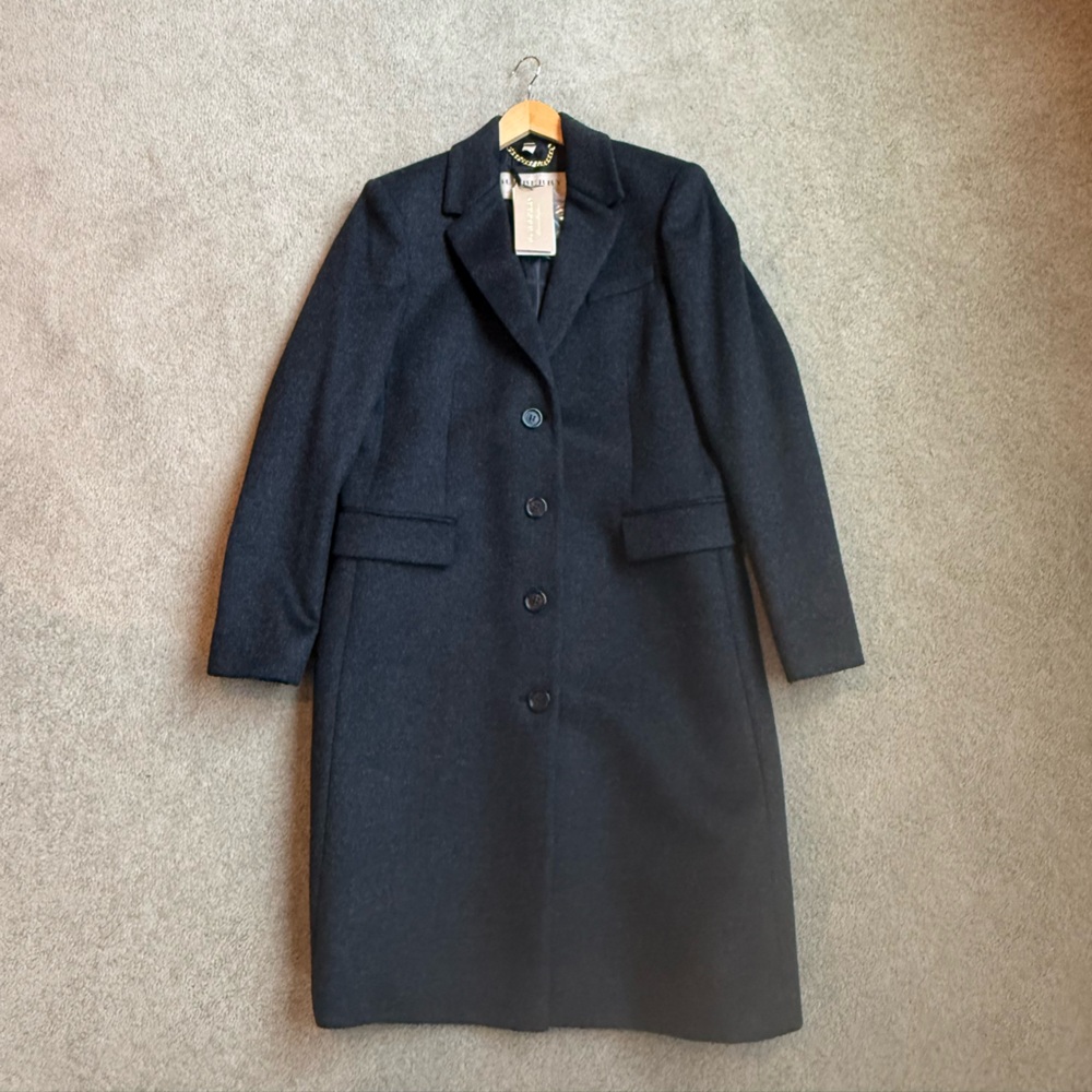 Burberry Charcoal Wool Coat